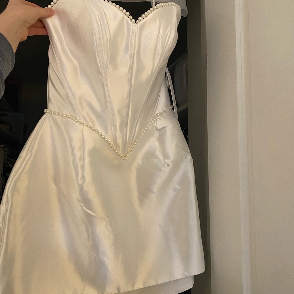 Studio Minc - Lovestruck - White Bridal Mini Dress - Picture 12 of 14